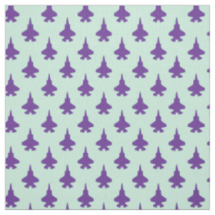 F-35 Lightning 2 Fighter Jets Pattern Purple Fabric