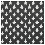 F-35 Lightning 2 Fighter Jets Pattern White Black Fabric