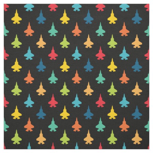 F-35 Lightning Fighter Jets Pattern Primary Fabric