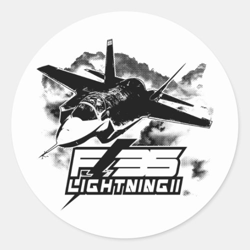 F_35 Lightning II Classic Round Sticker