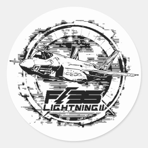 F_35 Lightning II Classic Round Sticker