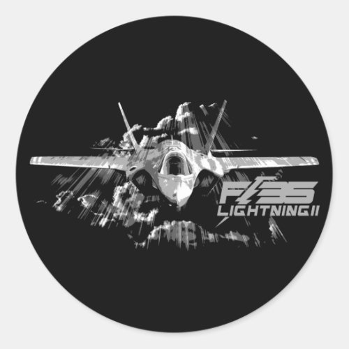 F_35 Lightning II Classic Round Sticker