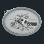 F-35 Lightning II Oval Belt Buckle<br><div class="desc">The F-35 Lightning II is a family of single-seat,  single-engine,  stealth,  multirole fighters under development to perform ground attack,  reconnaissance,  and air defense missions.</div>