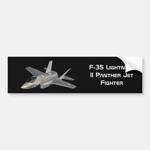 F_35 Lightning II Panther Jet Fighter Bumper Sticker