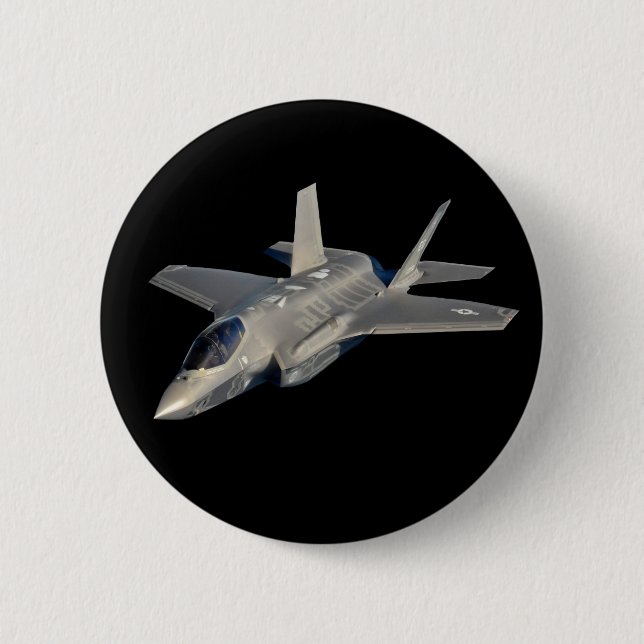 F-35 Lightning II Panther Jet Fighter Button (Front)