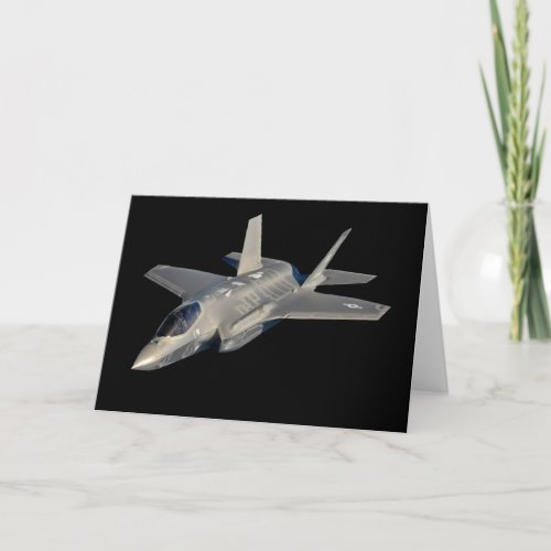 F_35 Lightning II Panther Jet Fighter Card