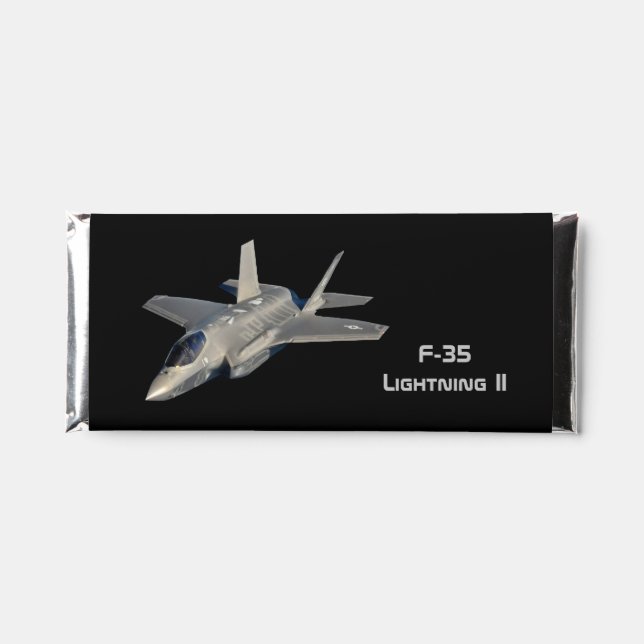 F-35 Lightning II Panther Jet Fighter Hershey Bar Favors (Front)
