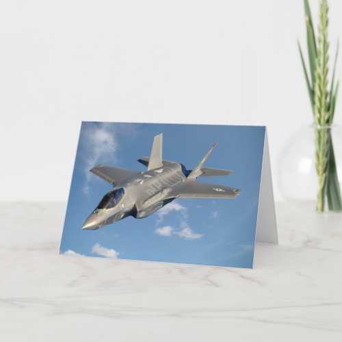 F_35 Lightning II Panther Jet Fighter in Sky Card