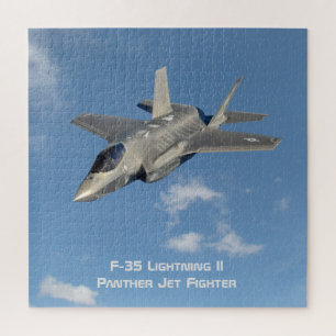 F-35 Lightning II Panther Jet Fighter in Sky Jigsaw Puzzle