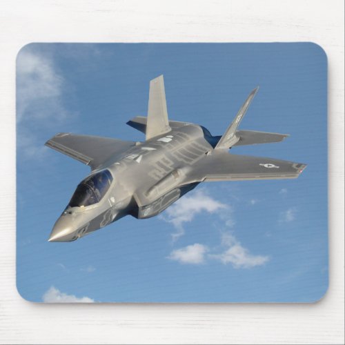 F_35 Lightning II Panther Jet Fighter in Sky Mouse Pad