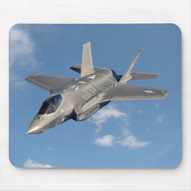 F-35 Lightning II Panther Jet Fighter in Sky Mouse Pad (Front)