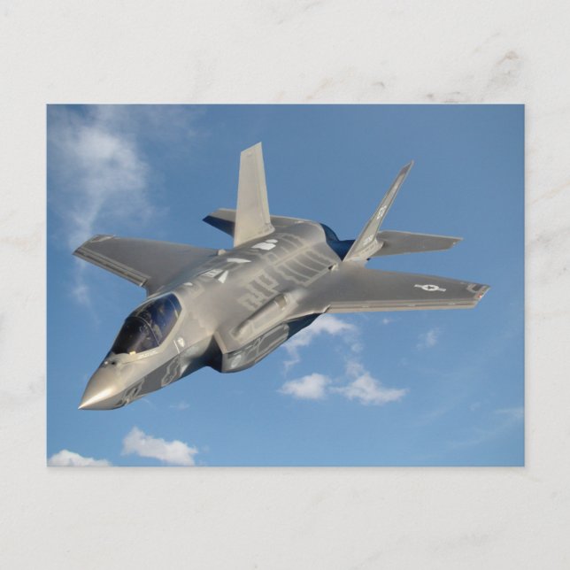 F-35 Lightning II Panther Jet Fighter in Sky Postcard (Front)