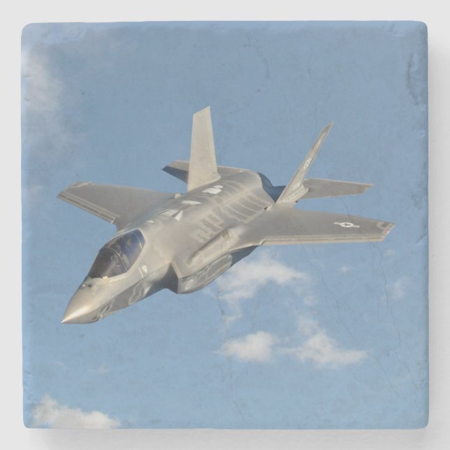 F-35 Lightning II Panther Jet Fighter in Sky Stone Coaster (Front)