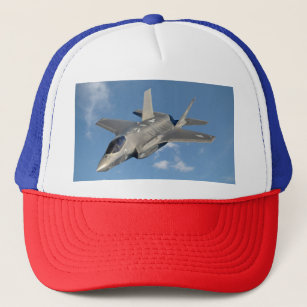 F-35 Lightning II Panther Jet Fighter in Sky Trucker Hat