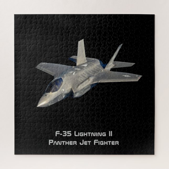 F-35 Lightning II Panther Jet Fighter Jigsaw Puzzle (Vertical)