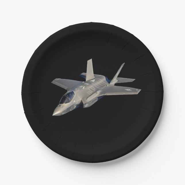 F-35 Lightning II Panther Jet Fighter Paper Plates (Front)