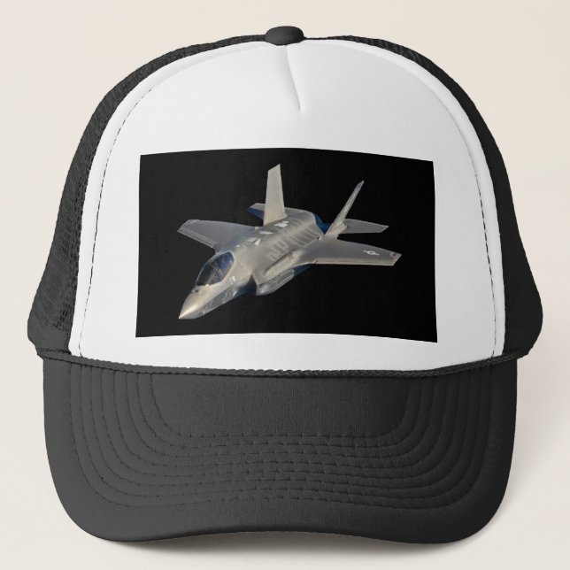 F-35 Lightning II Panther Jet Fighter Trucker Hat (Front)