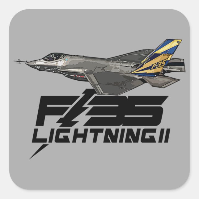 F-35 Lightning II Square Sticker (Front)