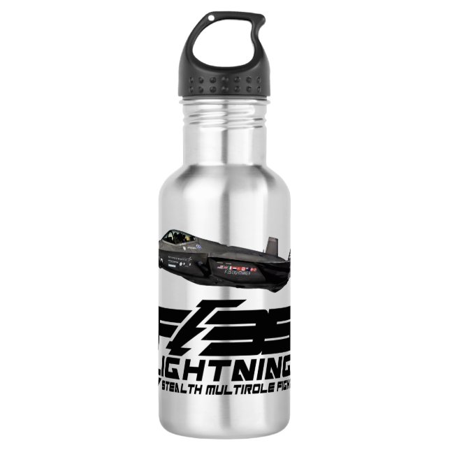 F-35 Lightning II Stainless Steel Water Bottle (Front)