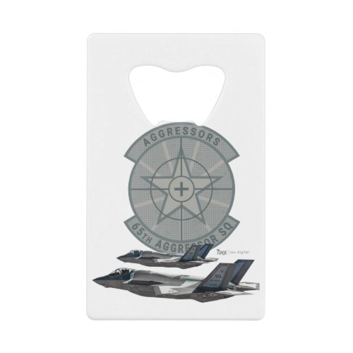 F_35A Lightnings from the 65th Aggressor Squadron Credit Card Bottle Opener