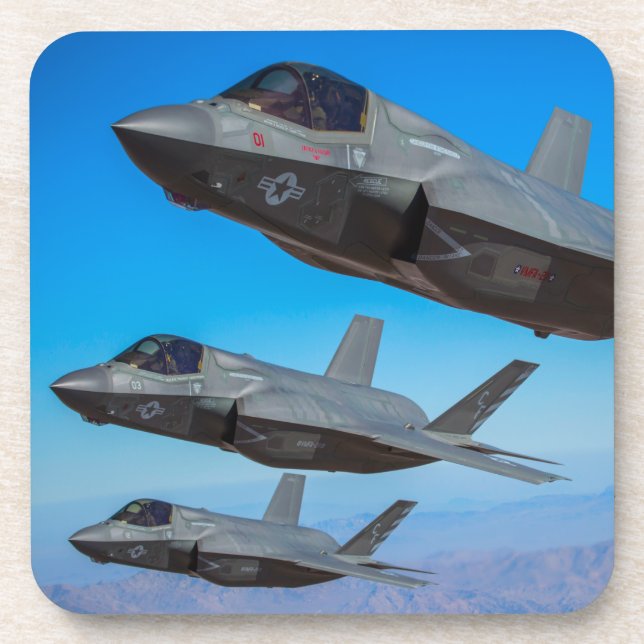 F-35B LIGHTNING II BEVERAGE COASTER (Front)