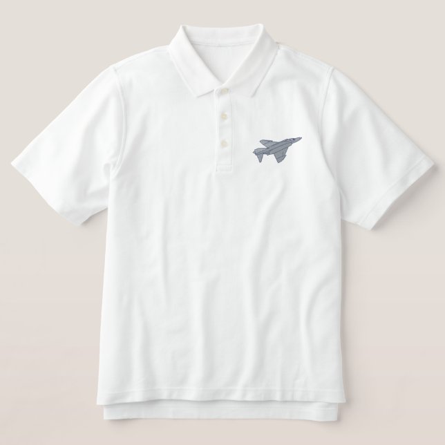 F-4 Phantom Embroidered Polo Shirt (Design Front)