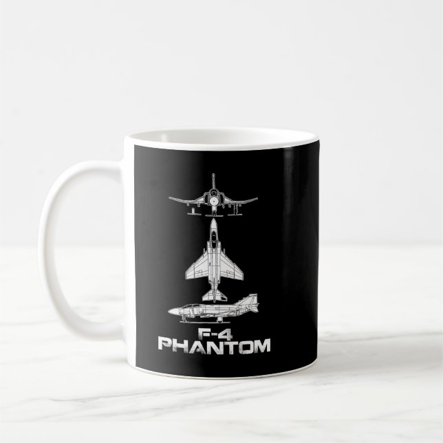 F-4 Phantom Fighter Jet Airplane Pilot Military Ai Coffee Mug (Left)