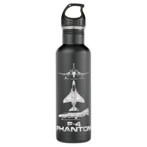 F_4 Phantom Fighter Jet Airplane Pilot Military Ai Stainless Steel Water Bottle