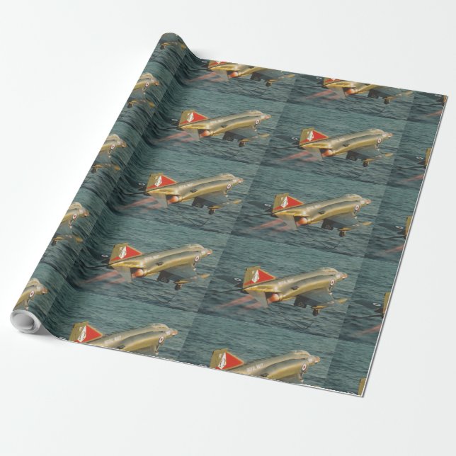 F-4 PHANTOM FIGHTER JET WRAPPING PAPER (Unrolled)