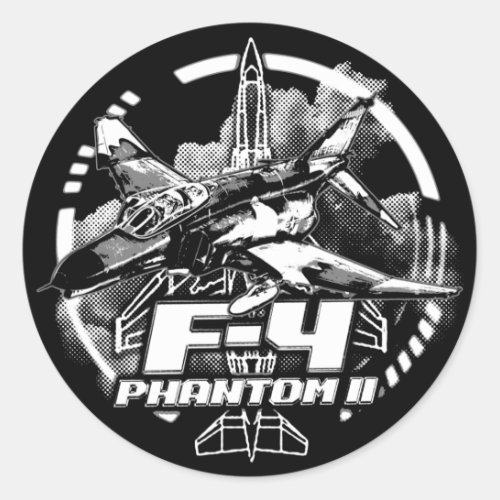 F_4 Phantom II Classic Round Sticker