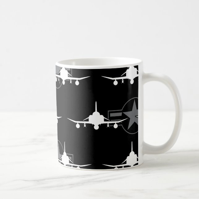 F-4 Phantom II Military Fighter Jet Airplane Coffee Mug (Right)