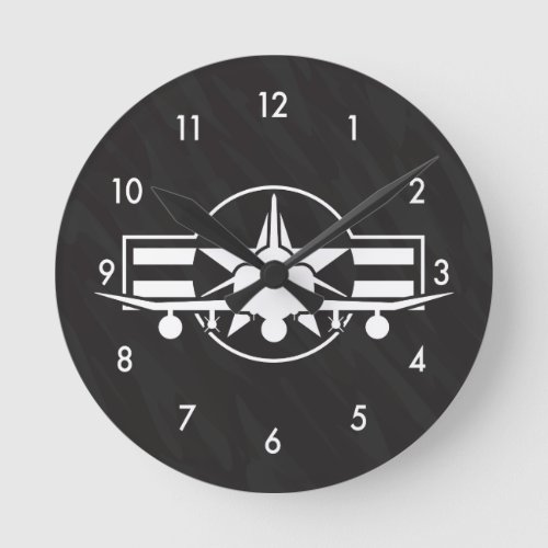 F_4 Phantom II Military Fighter Jet Airplane Round Clock