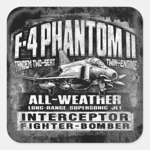 F_4 Phantom II Square Sticker