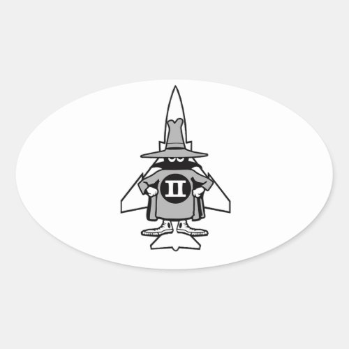 F_4 Phantom Spook Oval Sticker