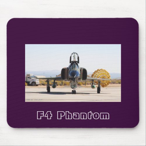 F_4 Phantom with Drag Chute F4 Phantom Mouse Pad