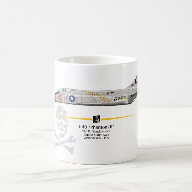 F-4B Phantom VF-184 "Jolly Rogres" Hunter Sap Coffee Mug (Center)