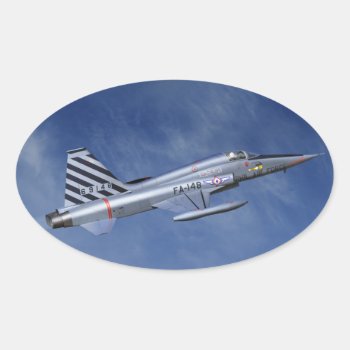 F-5 Freedom Fighter Oval Sticker by tempera70 at Zazzle