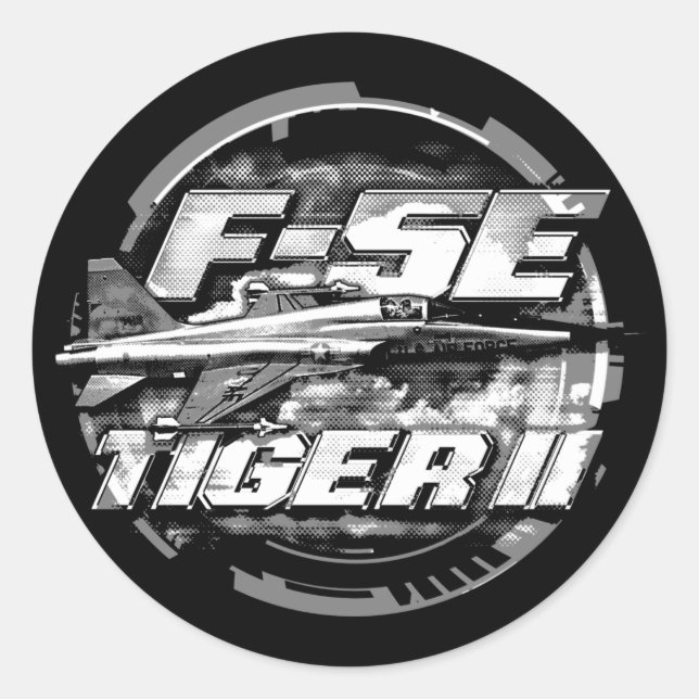 F-5E Tiger II Classic Round Sticker (Front)