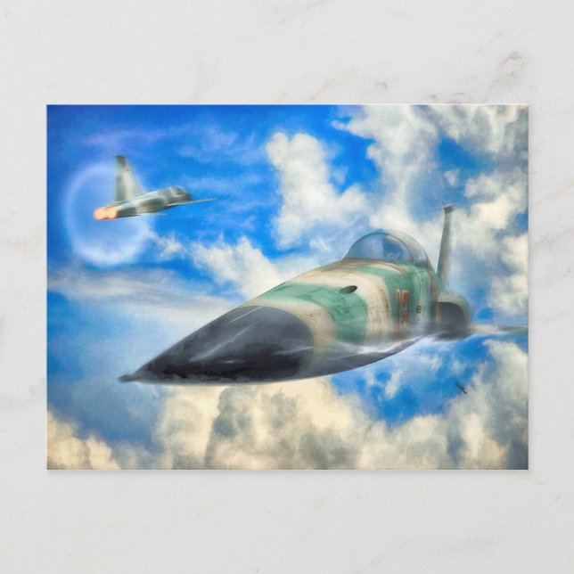 F-5N Tiger II FIGHTER JET “GOING SUPER SONIC” Postcard (Front)