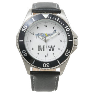 F-86 Saber Monogrammed classic plane Watch
