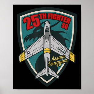 F-86 Sabre 25th Fighter Squadron Poster
