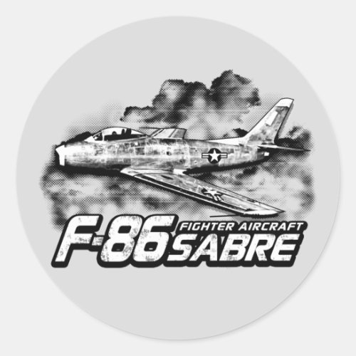 F_86 Sabre Classic Round Sticker