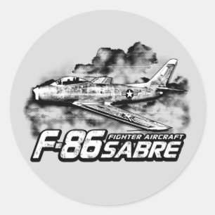 F-86 Sabre Classic Round Sticker