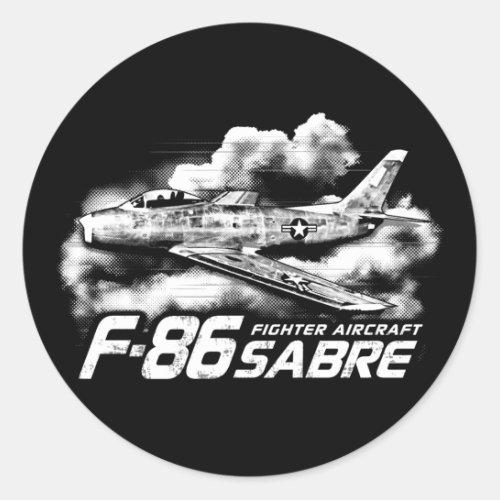 F_86 Sabre Classic Round Sticker