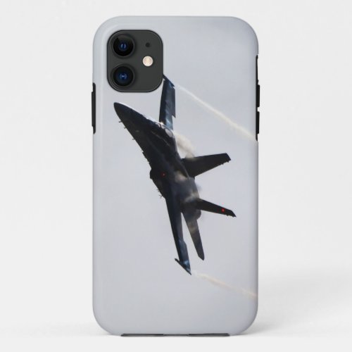 FA_18 Fighter Jet Plane Air Show Stunt iPhone 11 Case