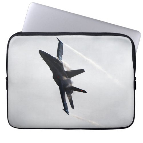 FA_18 Fighter Jet Plane Air Show Stunt Laptop Sleeve