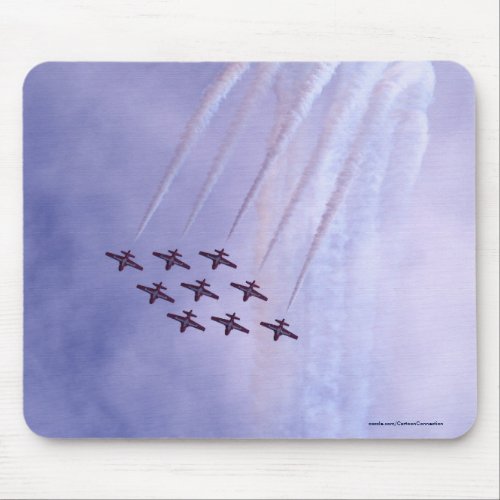 FA_18 Fighter Jet Plane Air Show Stunt Mouse Pad
