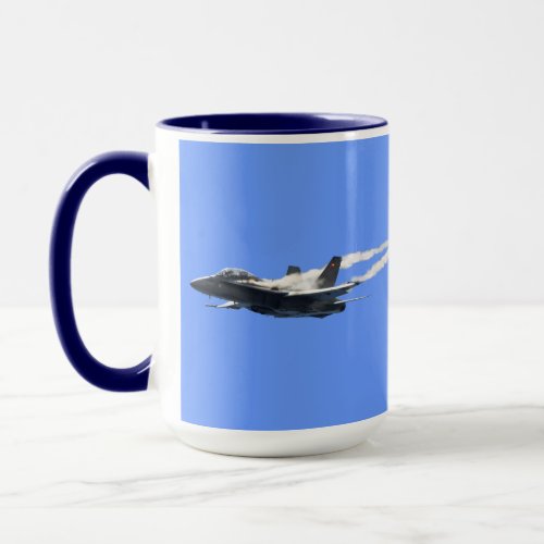 FA_18 Fighter Jet Plane Air Show Stunt Mug