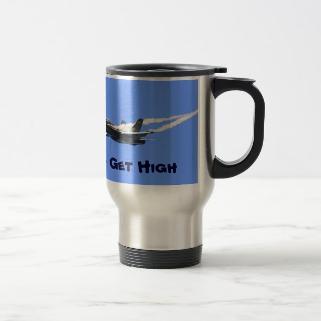 F/A-18 Fighter Jet Plane Air Show Stunt Travel Mug (Right)