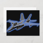 F/A-18 Hornet Blue Fighter Jet (Front/Back)